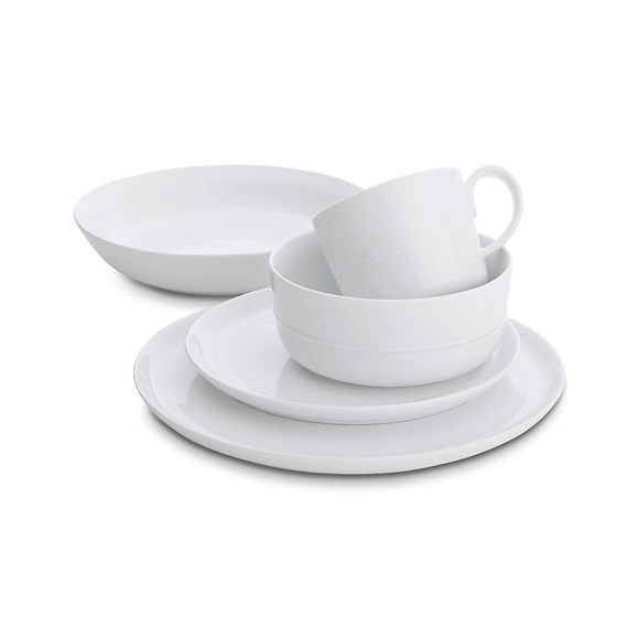 White Salad Plates, Set of 6 - Picture 3 of 3